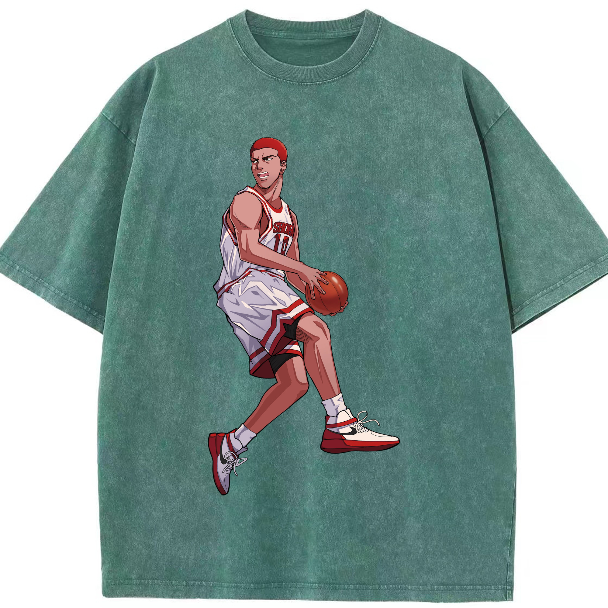 （画像用） SLAM DUNK／スラムダンク 綿100% ヴィンテージ風 半袖Tシャツ（フロントプリント）